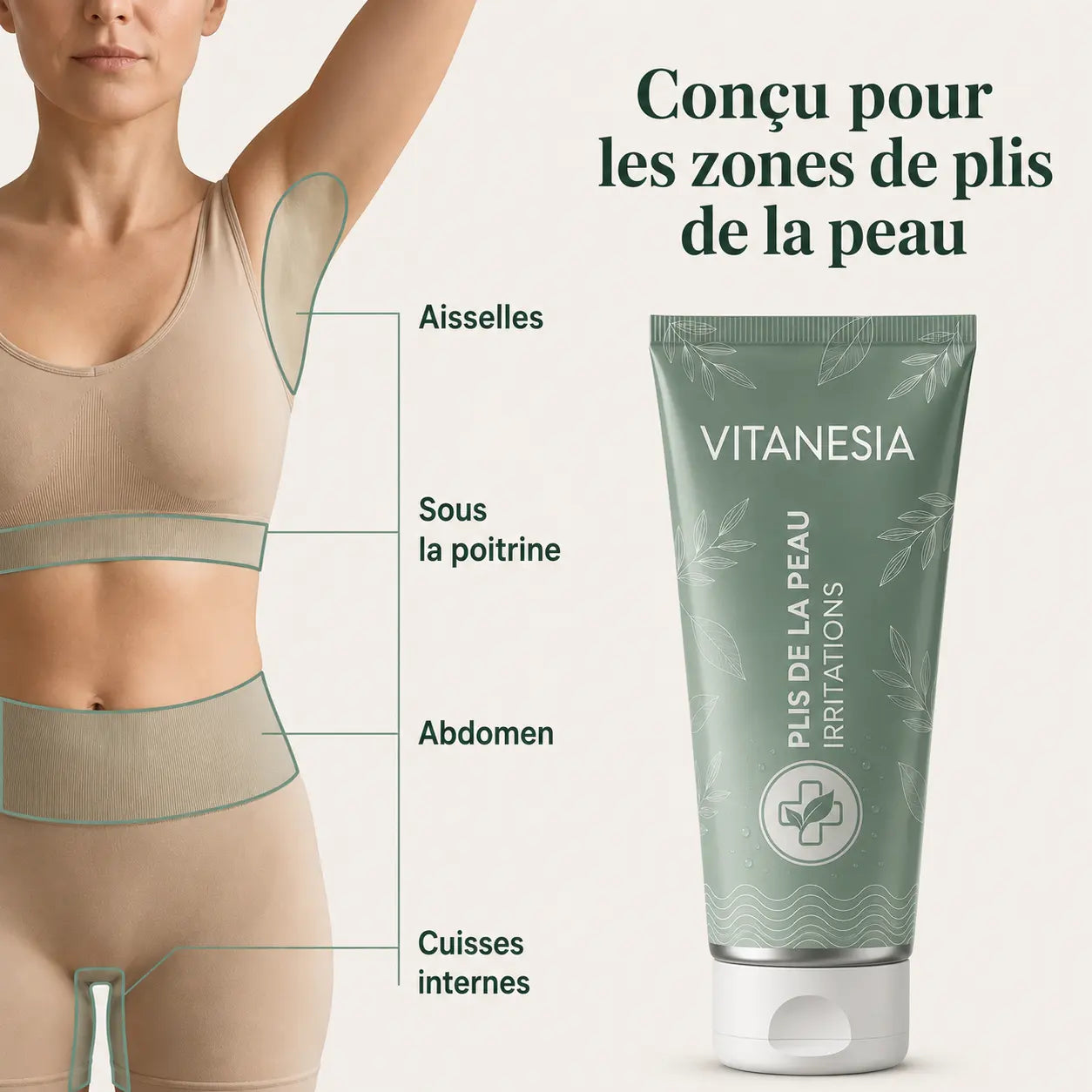 Crème pour plis cutanés