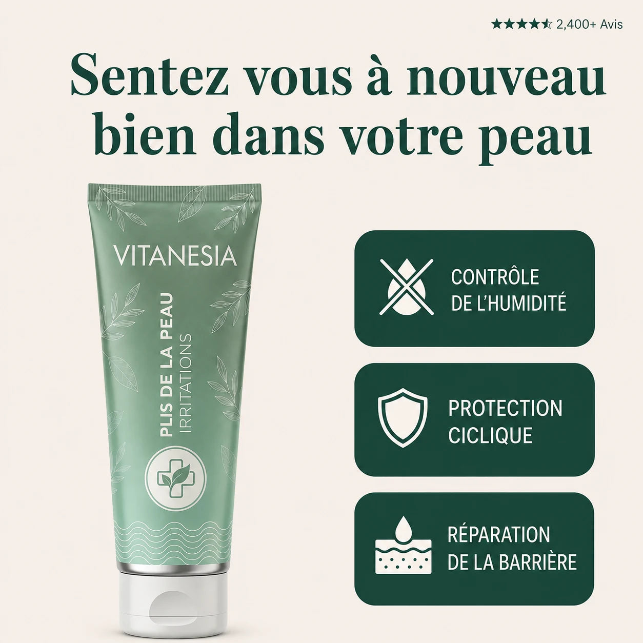 Crème pour plis cutanés